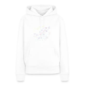 Étoiles, étoile, étoiles colorées - Sweat à capuche Premium bio Femme - blanc - Devant - Julia (174cm)