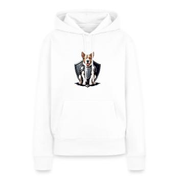 Dog Ritter Krieger Hund Geschenk Warrior Knight - Frauen Premium Bio Hoodie - Weiß - Vorne - Julia (174cm)