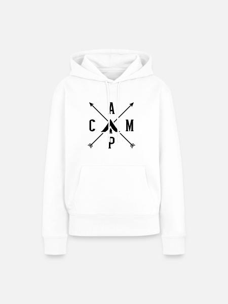 Camping - Frauen Premium Bio Hoodie - Weiß