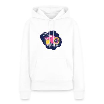 "oh snap!" - Women’s Premium Organic Hoodie - white - Front - Julia (174cm)