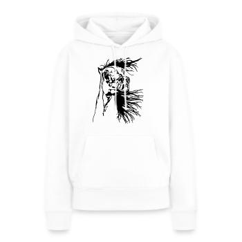 Araber im Wind - Frauen Premium Bio Hoodie - Weiß - Vorne - Julia (174cm)