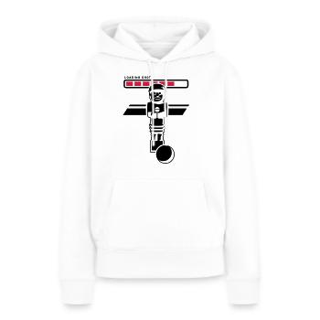 loading shot - Frauen Premium Bio Hoodie - Weiß - Vorne - Julia (174cm)
