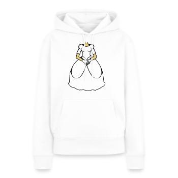 robe de mariée clipart jupe robe prince de mariage - Sweat à capuche Premium bio Femme - blanc - Devant - Julia (174cm)
