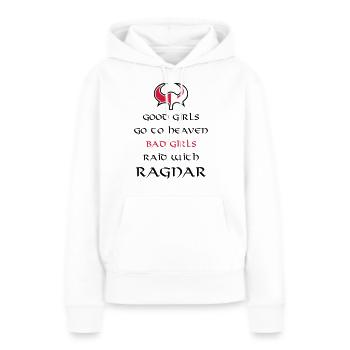 Bad Girls Raid With Ragnar - Sweat à capuche Premium bio Femme - blanc - Devant - Julia (174cm)