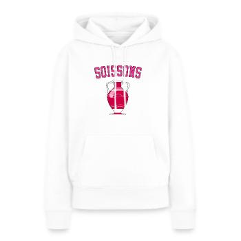 Soissons vase - pink - - Sweat à capuche Premium bio Femme - blanc - Devant - Julia (174cm)