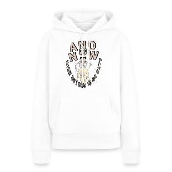 ET MAINTENANT - Sweat à capuche Premium bio Femme - blanc - Devant - Julia (174cm)