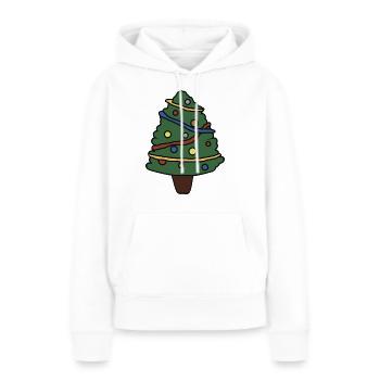 Sapin - Sweat à capuche Premium bio Femme - blanc - Devant - Julia (174cm)