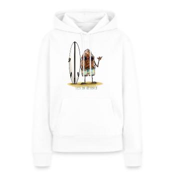 Silex am Strand - Frauen Premium Bio Hoodie - Weiß - Vorne - Julia (174cm)
