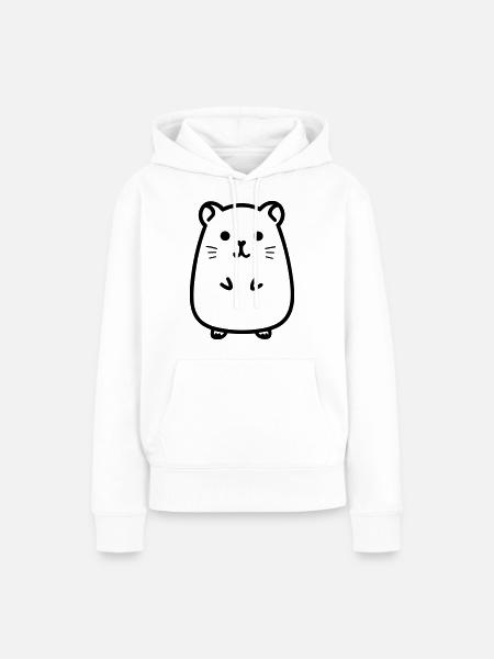 Hamster - Frauen Premium Bio Hoodie - Weiß
