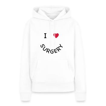 chirurgien - Sweat à capuche Premium bio Femme - blanc - Devant - Julia (174cm)