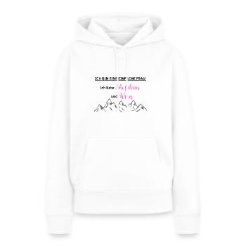 Ski fahren - Frauen Premium Bio Hoodie - Weiß - Vorne - Julia (174cm)