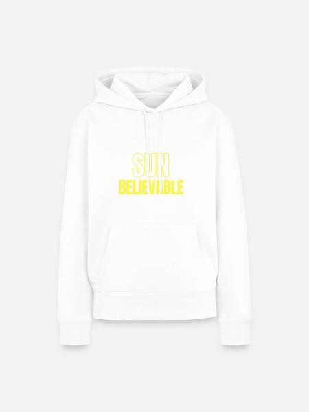 SUNbelievable - Unglaublich! - Frauen Premium Bio Hoodie - Weiß