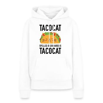 Tacocat rückwärts geschrieben ist Tacocat - Frauen Premium Bio Hoodie - Weiß - Vorne - Julia (174cm)