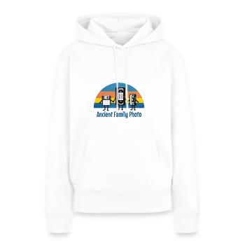 Retro Diskette Videokassette Audiokassette Foto - Frauen Premium Bio Hoodie - Weiß - Vorne - Julia (174cm)