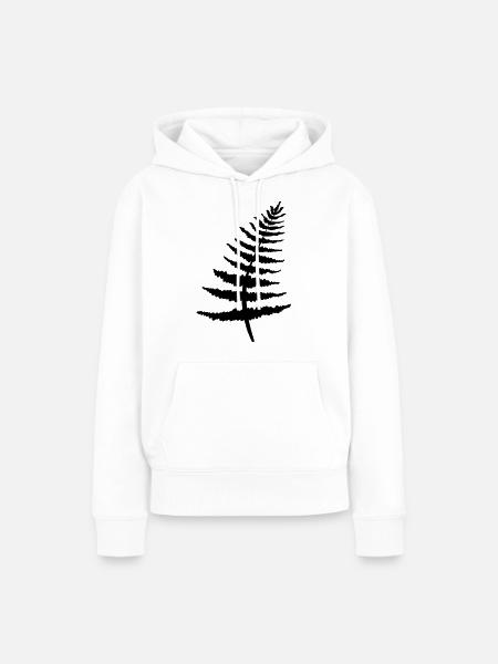 Farn - Frauen Premium Bio Hoodie - Weiß
