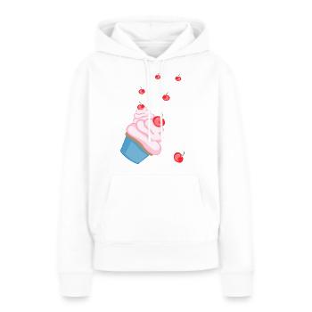 Muffin - Frauen Premium Bio Hoodie - Weiß - Vorne - Julia (174cm)