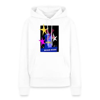 Moulin Rouge - Sweat à capuche Premium bio Femme - blanc - Devant - Julia (174cm)