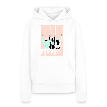 Friends for life - Women’s Premium Organic Hoodie - white - Front - Julia (174cm)