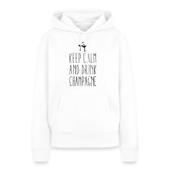 Drink - Frauen Premium Bio Hoodie - Weiß - Vorne - Julia (174cm)