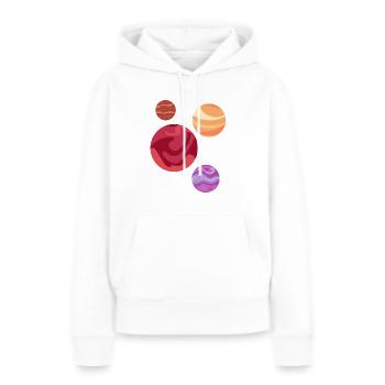 Planète - Sweat à capuche Premium bio Femme - blanc - Devant - Julia (174cm)