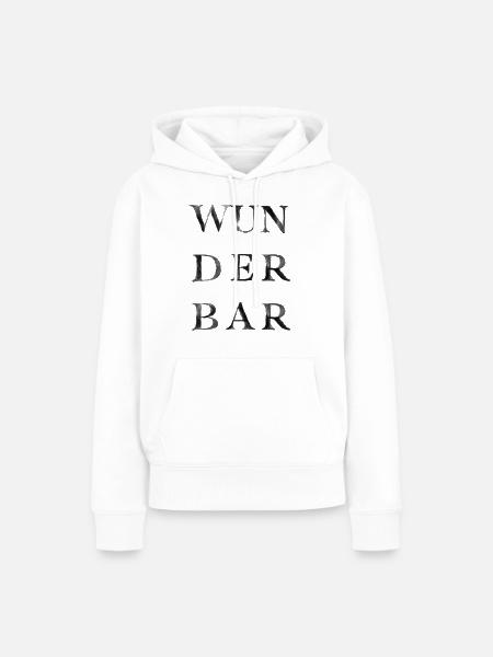 Wunderbar - Frauen Premium Bio Hoodie - Weiß