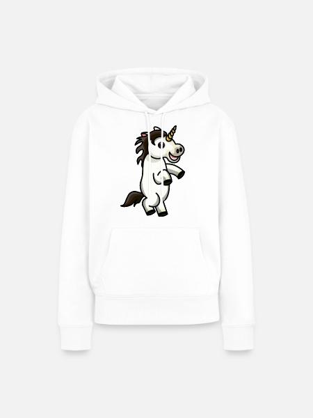 Unicorn - Frauen Premium Bio Hoodie - Weiß