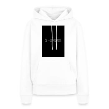Noël X Smash - Sweat à capuche Premium bio Femme - blanc - Devant - Julia (174cm)