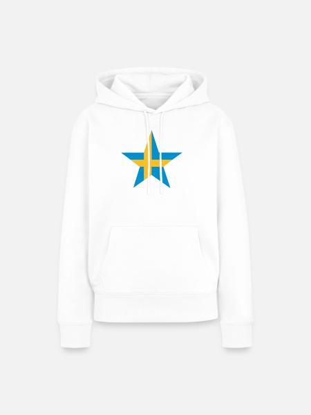 Schwedische Stern - Frauen Premium Bio Hoodie - Weiß