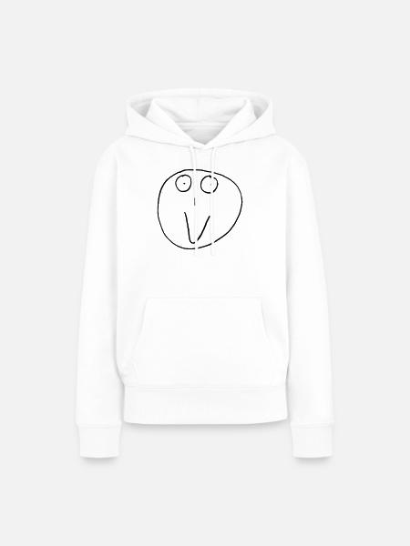 Steven Lächeln - Frauen Premium Bio Hoodie - Weiß