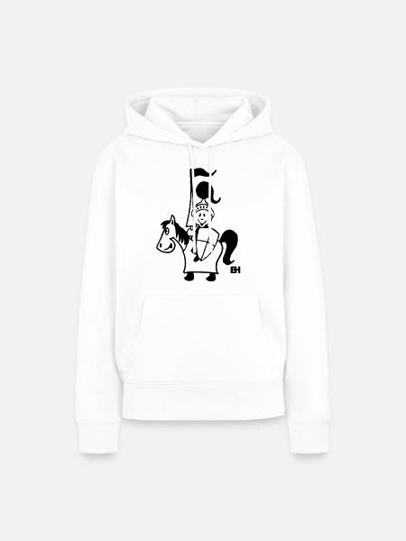 Ritter - Frauen Premium Bio Hoodie - Weiß