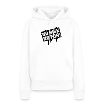 Kein Risiko, keine Zeit, Celebration Design - Frauen Premium Bio Hoodie - Weiß - Vorne - Julia (174cm)