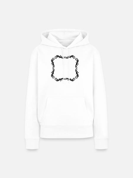 Dekorativer Rahmen Fotorahmen - Frauen Premium Bio Hoodie - Weiß