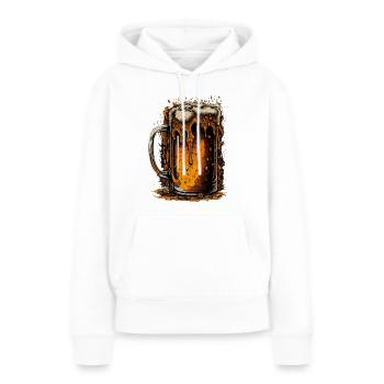 Craft Bierkrug - Frauen Premium Bio Hoodie - Weiß - Vorne - Julia (174cm)