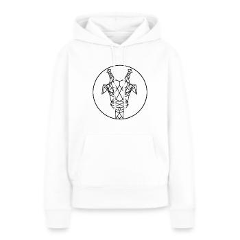Géo-girafe - Sweat à capuche Premium bio Femme - blanc - Devant - Julia (174cm)