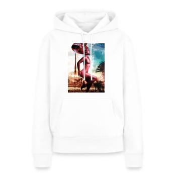 Alien Goddess / NEW YOERK - Frauen Premium Bio Hoodie - Weiß - Vorne - Julia (174cm)