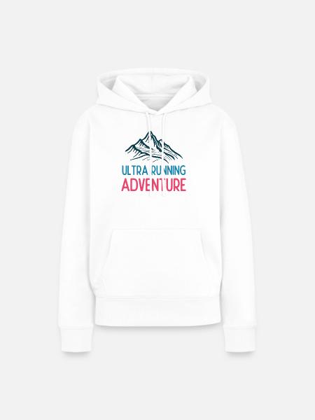 Ultra Running Advrenture - Frauen Premium Bio Hoodie - Weiß