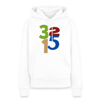 LOVE - Frauen Premium Bio Hoodie - Weiß - Vorne - Julia (174cm)