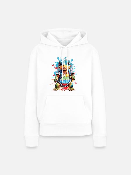 Schildkröte - Frauen Premium Bio Hoodie - Weiß