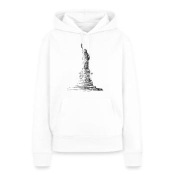 Denkmal Freiheitsstatue New York Skizze - Frauen Premium Bio Hoodie - Weiß - Vorne - Julia (174cm)
