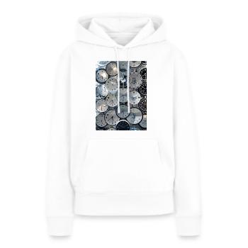 Uhr - Frauen Premium Bio Hoodie - Weiß - Vorne - Julia (174cm)