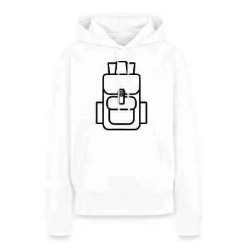Rucksack - Frauen Premium Bio Hoodie - Weiß - Vorne - Julia (174cm)