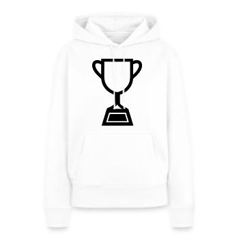 trophée - Sweat à capuche Premium bio Femme - blanc - Devant - Julia (174cm)