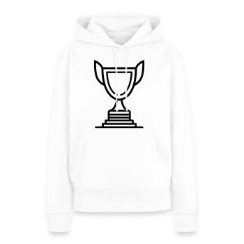 trophy - Women’s Premium Organic Hoodie - white - Front - Julia (174cm)