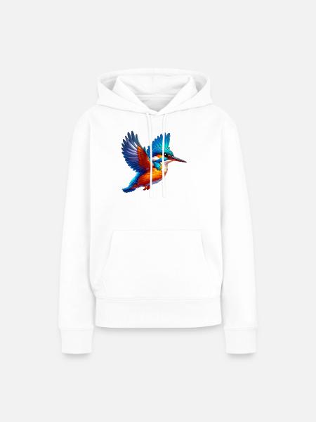 Eisvogel - Frauen Premium Bio Hoodie - Weiß