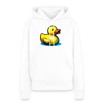 Caneton Canard Canard Canard - Sweat à capuche Premium bio Femme - blanc - Devant - Julia (174cm)