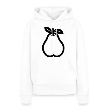 Birne - Frauen Premium Bio Hoodie - Weiß - Vorne - Julia (174cm)