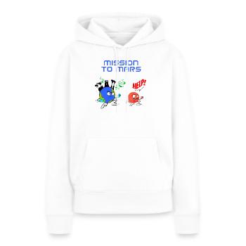 Mission to Mars - Sweat à capuche Premium bio Femme - blanc - Devant - Julia (174cm)