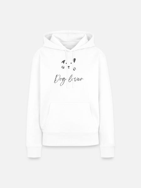 Dog lover - Frauen Premium Bio Hoodie - Weiß