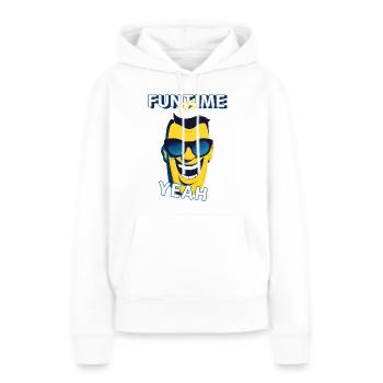 S’amuser - Sweat à capuche Premium bio Femme - blanc - Devant - Julia (174cm)