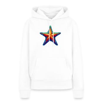 Étoile de mer - Sweat à capuche Premium bio Femme - blanc - Devant - Julia (174cm)